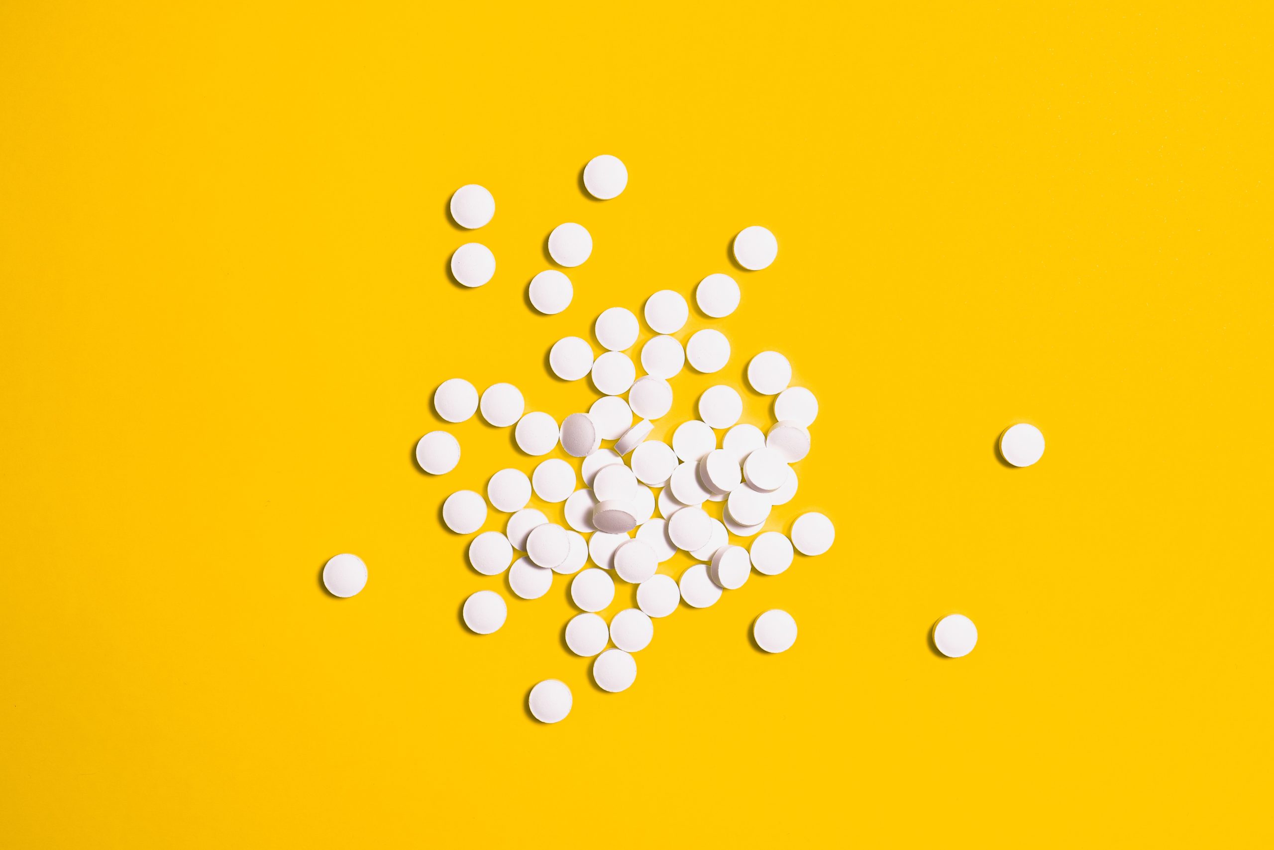 pills orange background