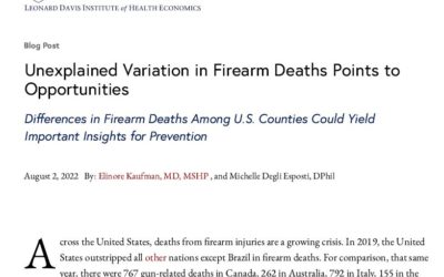 Unexplained Variation in Firearm Deaths Points to Opportunities