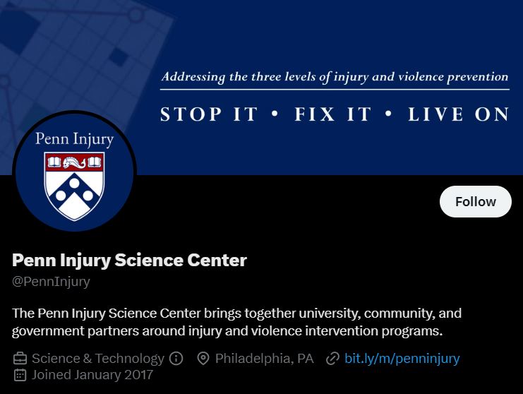 penn injury twitter profile screenshot